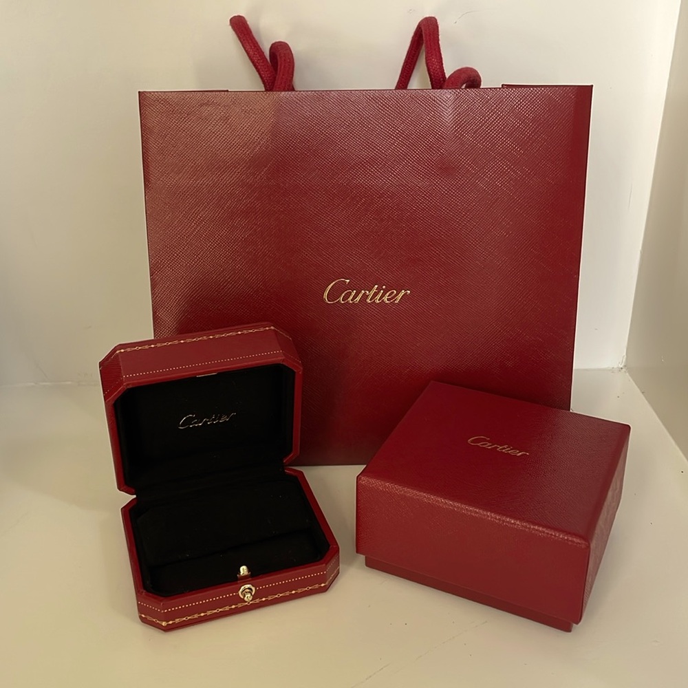 Cartier Earring Jewelry Box and Gift Bag